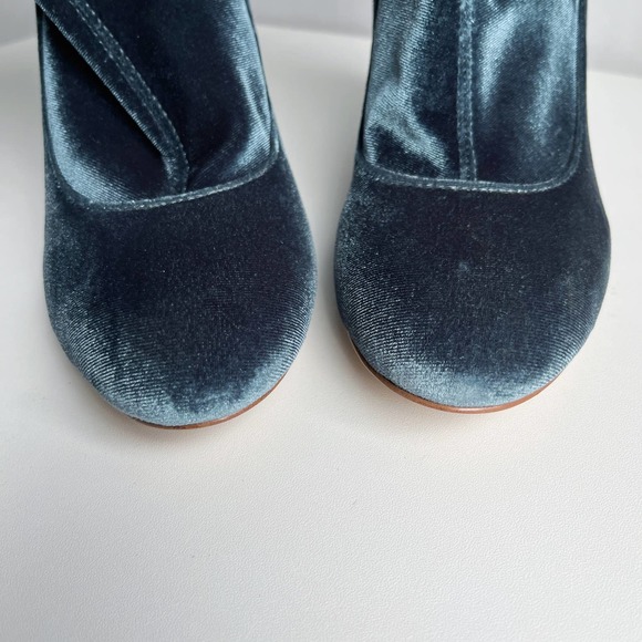 NWOT Sam Edelman Teal Velvet Calexa Sock Booties Size 7 - Picture 6 of 8